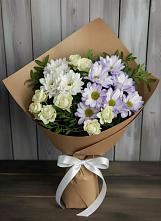 Букет цветов из:  Хризантемы и Розы #REPLACE_PRED# Усть-Илимске