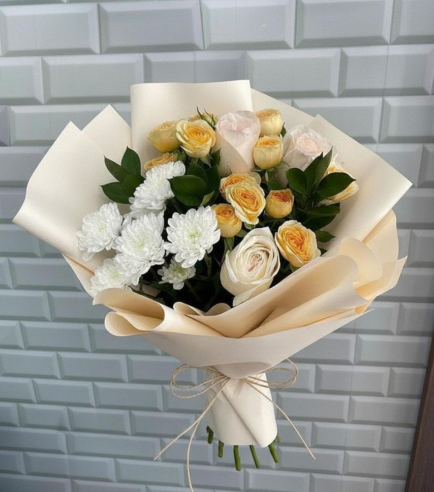 Букет цветов из: Розы и Хризантемы в Усть-Илимске