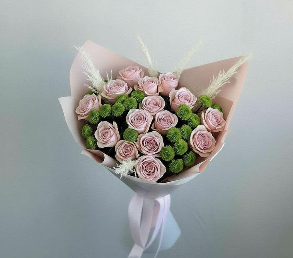 Букет цветов из: Розы и Хризантемы в Усть-Илимске