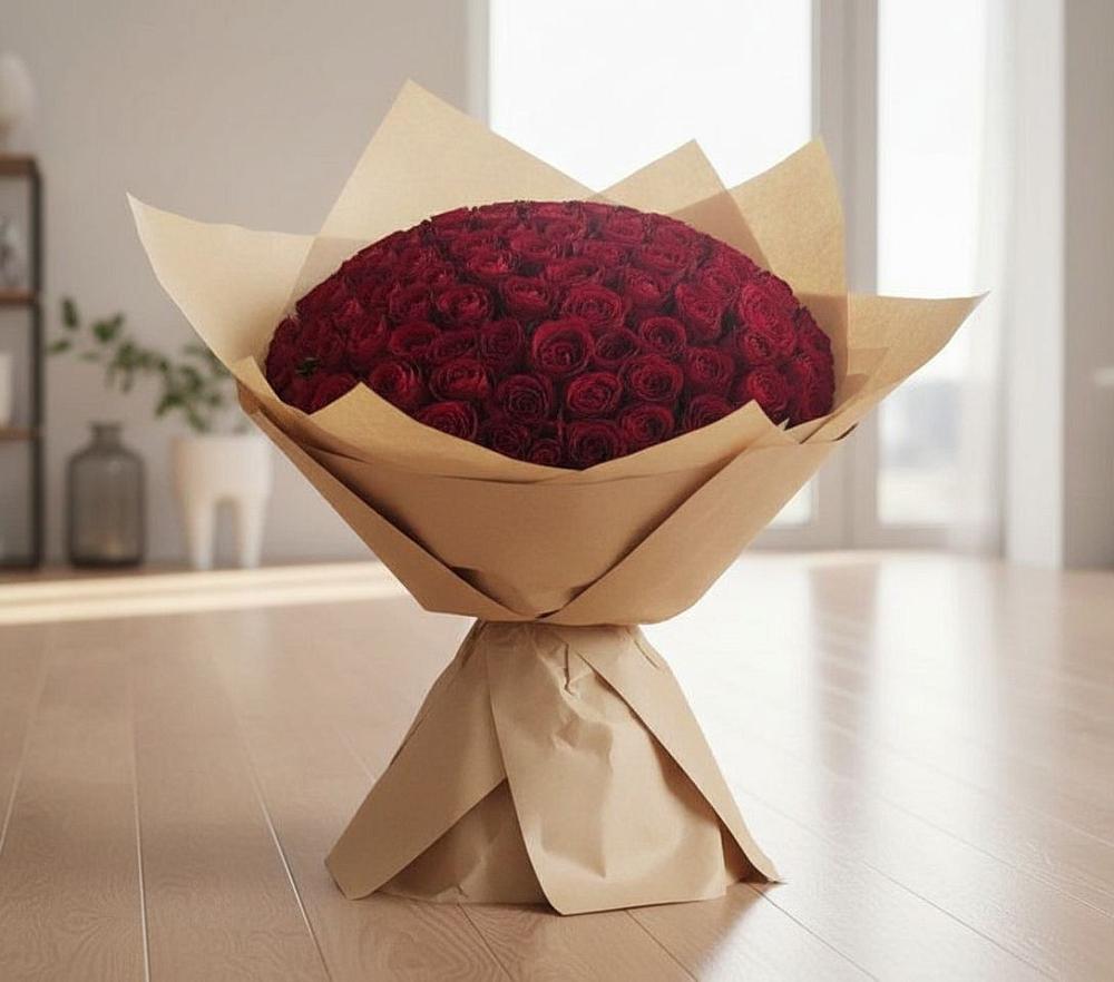 Букет 101 Красная роза в Усть-Илимске