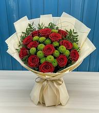 Букет цветов из:  Розы и Хризантемы в Усть-Илимске