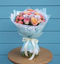 Букет цветов из:  Хризантемы и Розы #REPLACE_PRED# Усть-Илимске