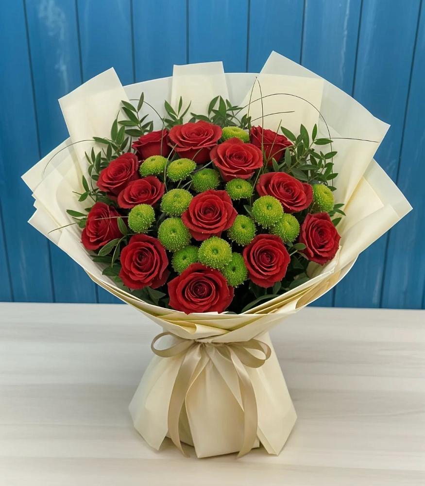 Букет цветов из: Розы и Хризантемы в Усть-Илимске