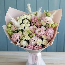Букет цветов из:  Альстромерии и Розы в Усть-Илимске